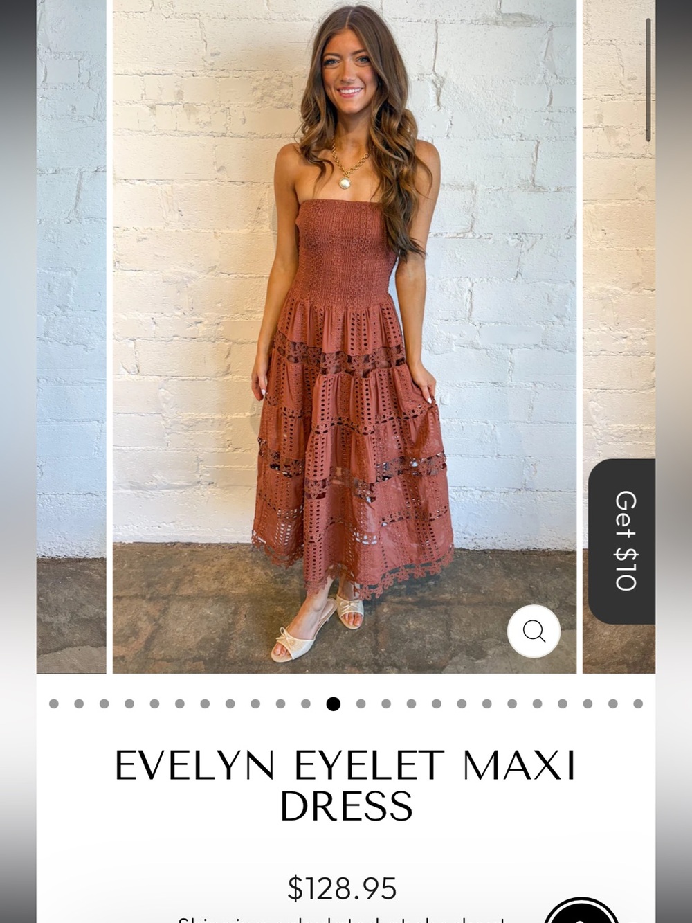 NWT $128 Most Gorgeous Evelyn Eyelet Dress - Adeline size S - Picture 4 of 14